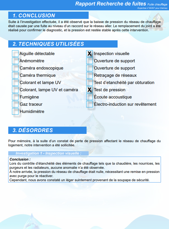 Votre bien est protégé — rapport certifié assurance